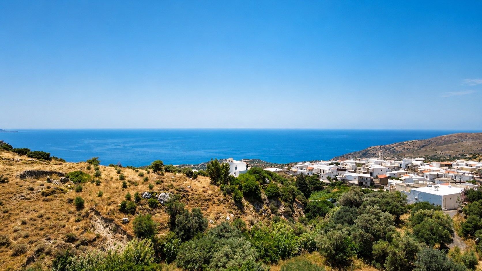 Πανοραμική θέα του Κεραμέ και του Λιβυκού πελάγους